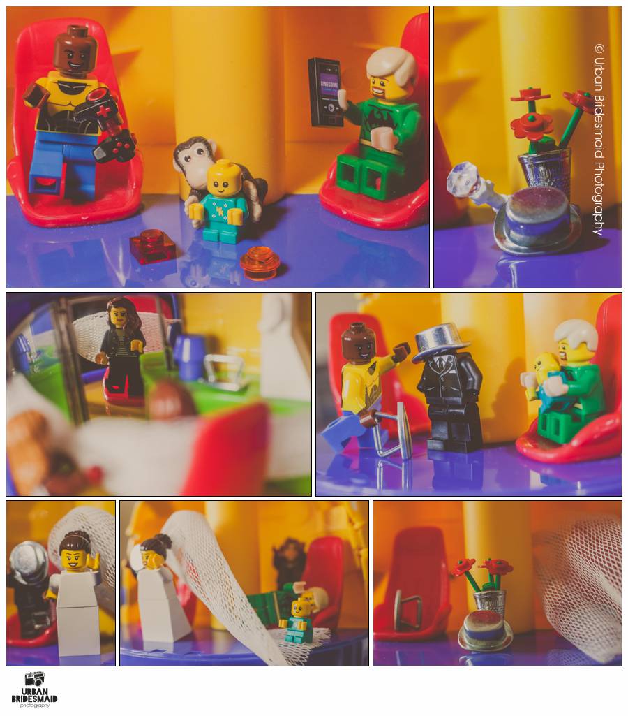 03-Lego-Minifig-Jessica-Jones-Luke-Cage-wedding-London-Urban-Bridesmaid-Photography Superhero Destination Wedding with Lego figures and minifigs