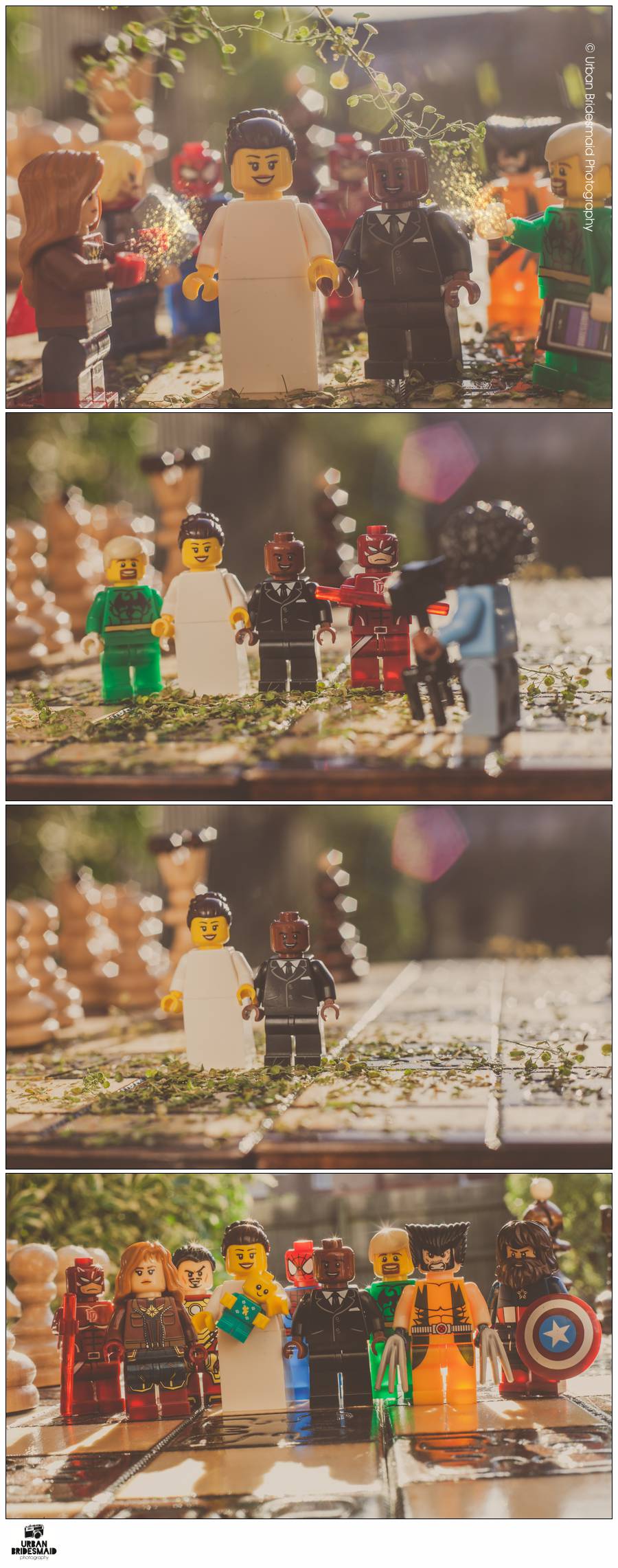 10-Lego-Minifig-Jessica-Jones-Luke-Cage-wedding-London-Urban-Bridesmaid-Photography Superhero Destination Wedding with Lego figures and minifigs