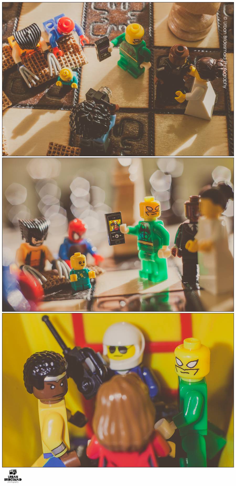 15-Lego-Minifig-Jessica-Jones-Luke-Cage-wedding-London-Urban-Bridesmaid-Photography Superhero Destination Wedding with Lego figures and minifigs