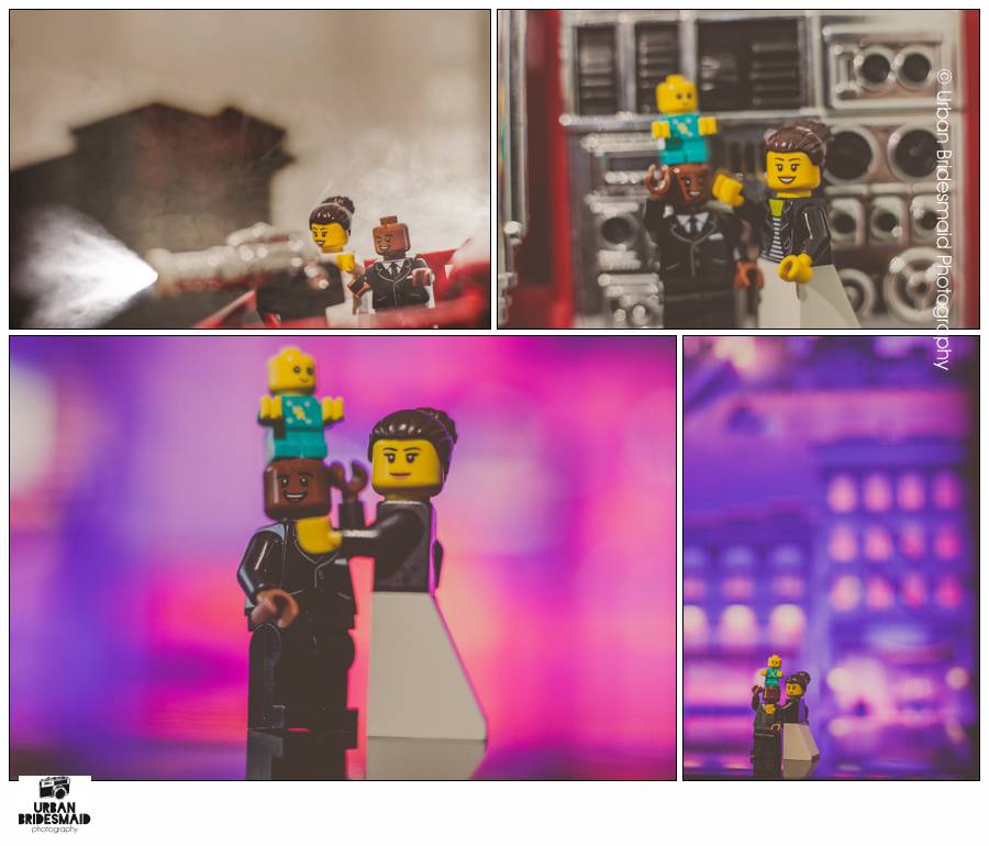 27-Lego-Minifig-Jessica-Jones-Luke-Cage-wedding-London-Urban-Bridesmaid-Photography Superhero Destination Wedding with Lego figures and minifigs
