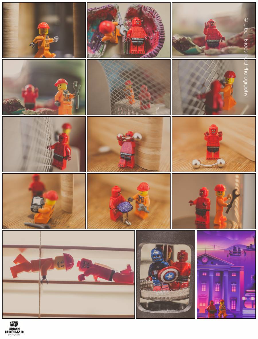 28-Lego-Minifig-Jessica-Jones-Luke-Cage-wedding-London-Urban-Bridesmaid-Photography Superhero Destination Wedding with Lego figures and minifigs