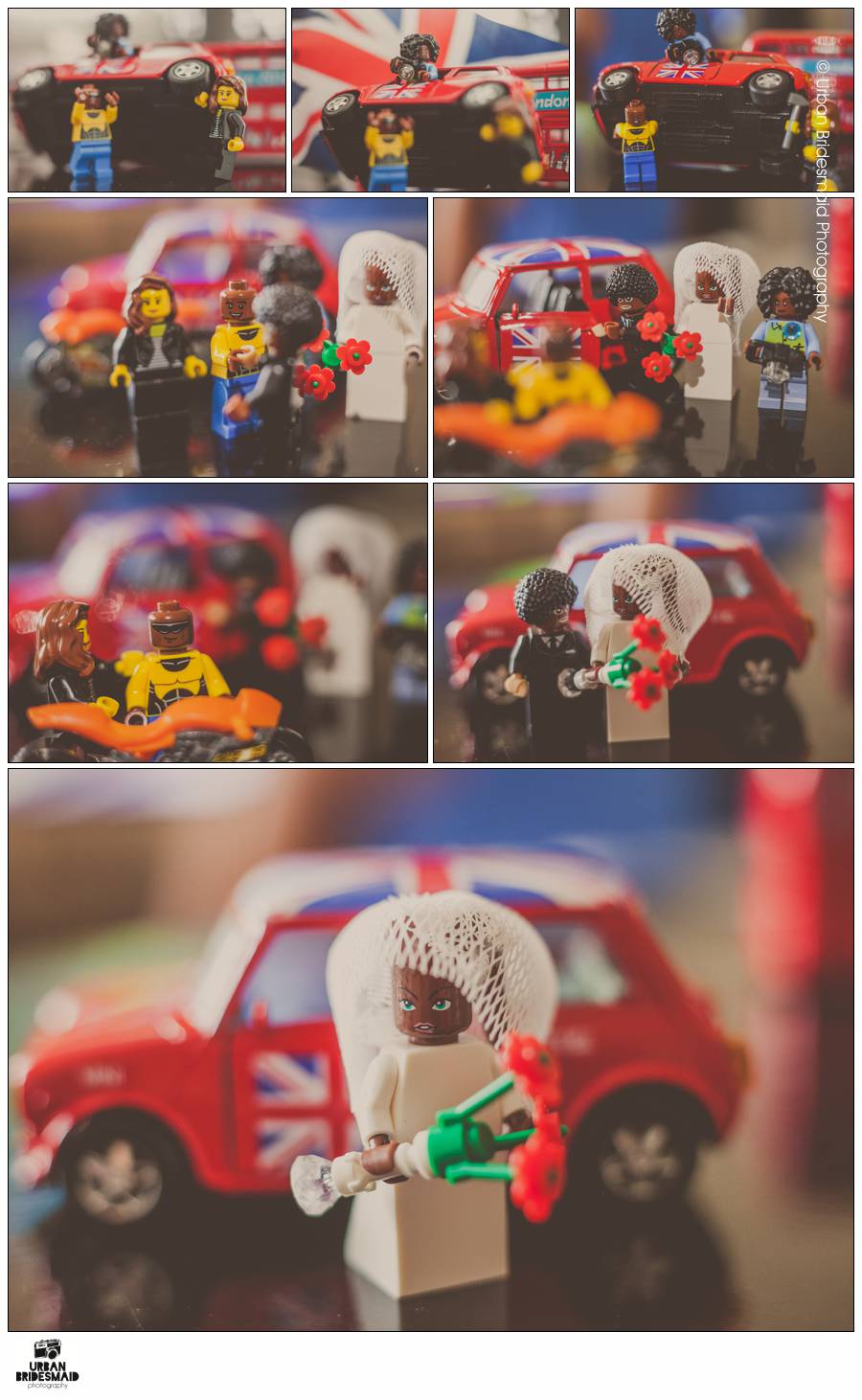 29-Lego-Minifig-Jessica-Jones-Luke-Cage-wedding-London-Urban-Bridesmaid-Photography Superhero Destination Wedding with Lego figures and minifigs
