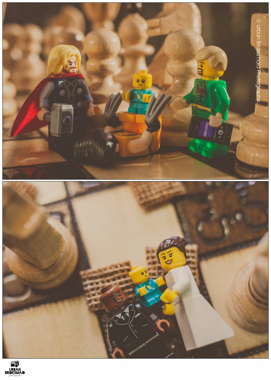 14-Lego-Minifig-Jessica-Jones-Luke-Cage-wedding-London-Urban-Bridesmaid-Photography Superhero Destination Wedding with Lego figures and minifigs